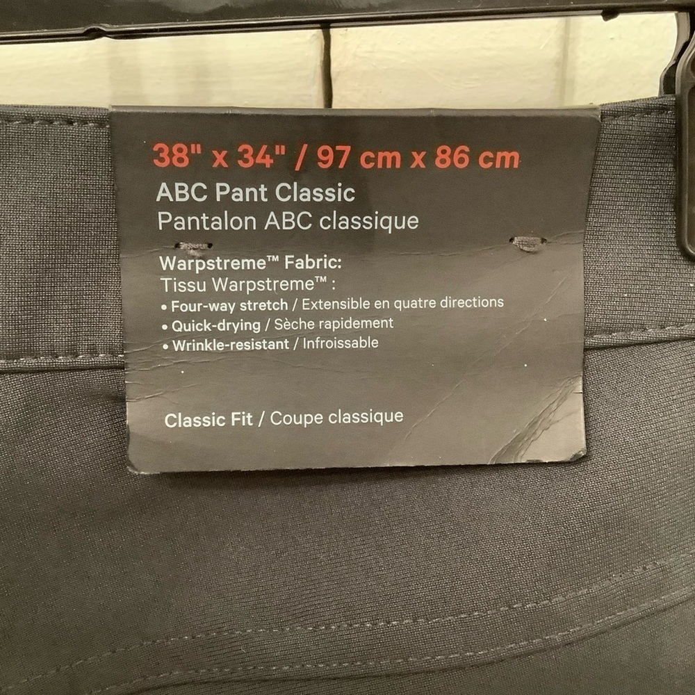 Lululemon Mens Gray ABC Pant Classic Fit 5 Pocket 38 X 34 NWT $138 - Picture 5 of 7